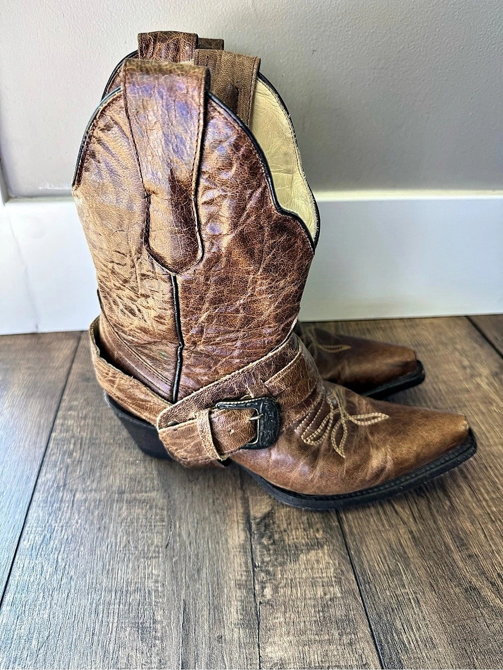 Corral Harness Brown Cowhide Western Boot Brown US 6.5 M